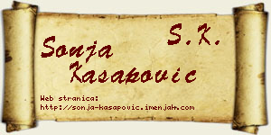 Sonja Kasapović vizit kartica